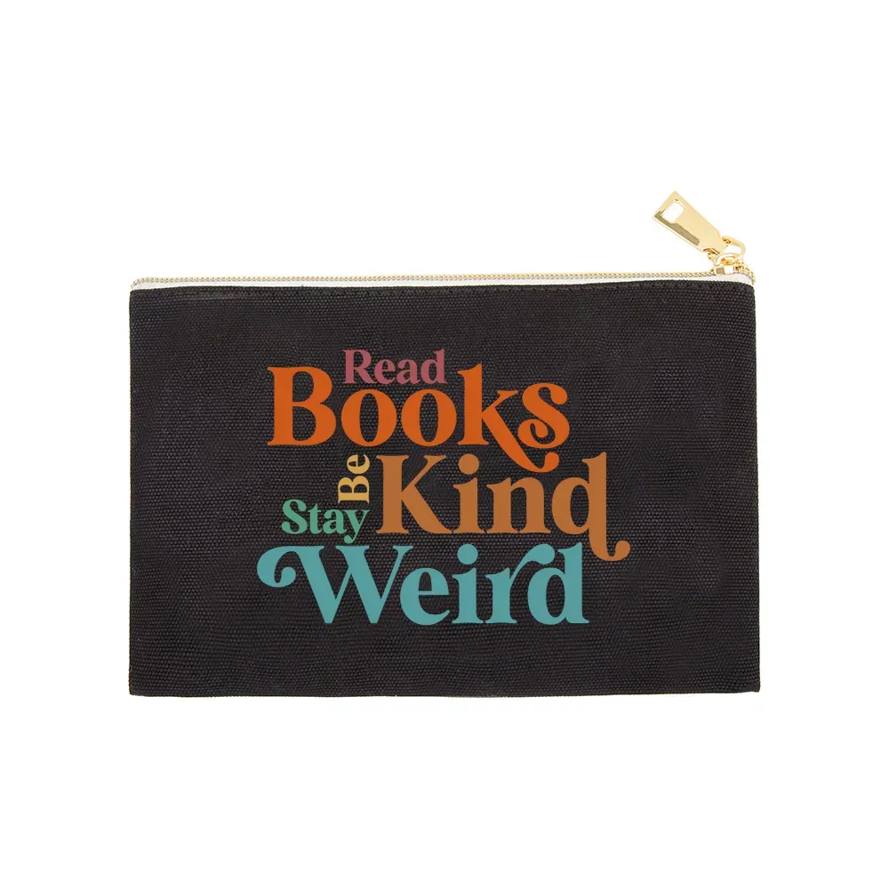Pagewings Read Books Be Kind Stay Weird Pouch