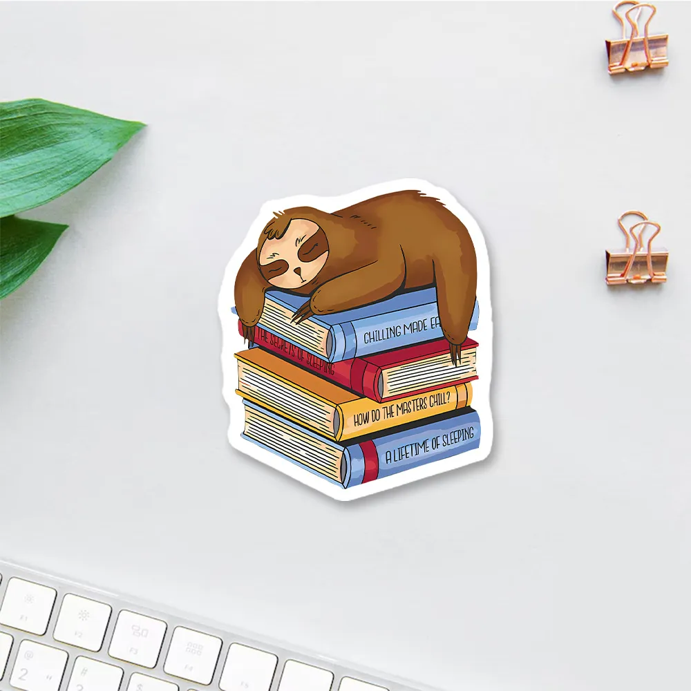 Pagewings Sloth And Book Sticker