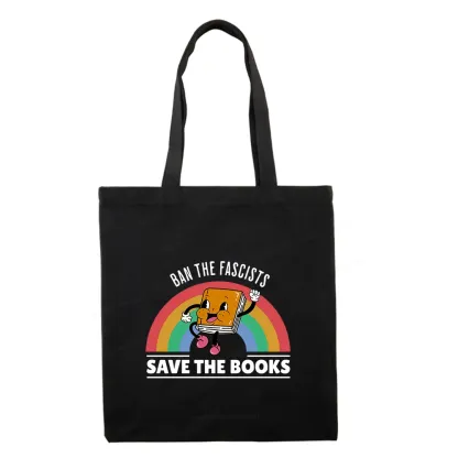Pagewings Ban The Fascists Save The Books Tote Bag