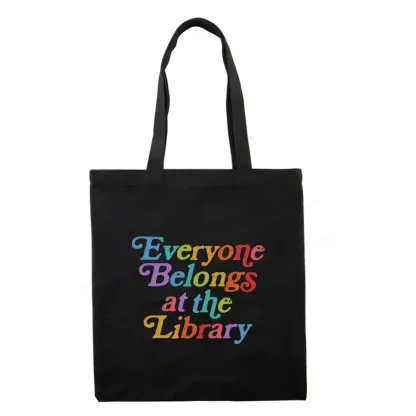 Pagewings Everyone belongs at the library Tote Bag