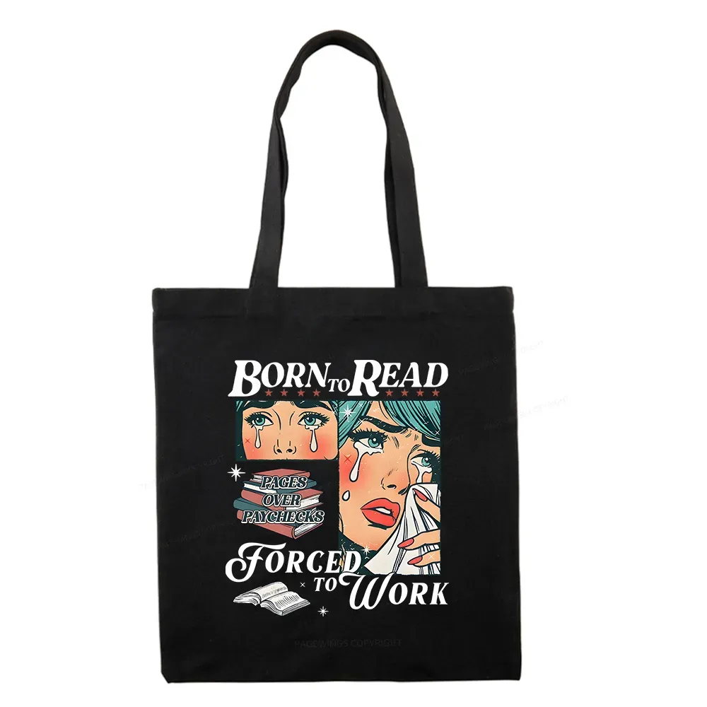 Pagewings Born To Read Bookish Tote Bag