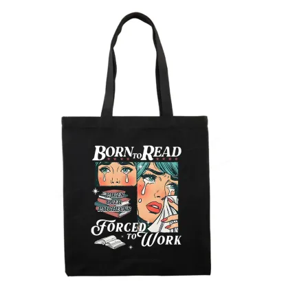 Pagewings Born To Read Bookish Tote Bag