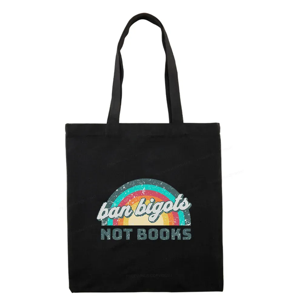 Pagewings Ban Bigots Not Books Tote Bag