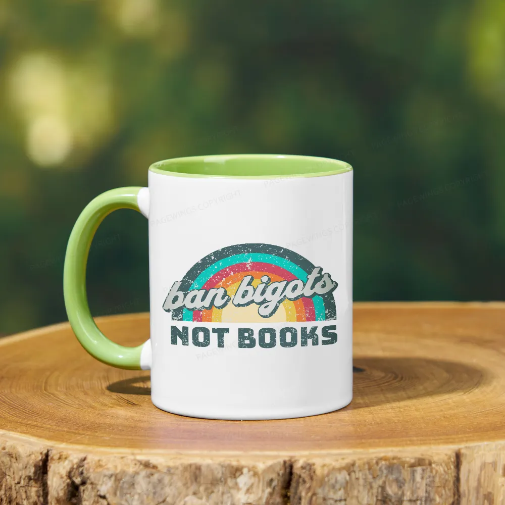 Pagewings Ban Bigots Not Books Mug