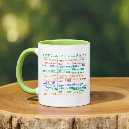 Pagewing Vintage Library Rainbow Mug