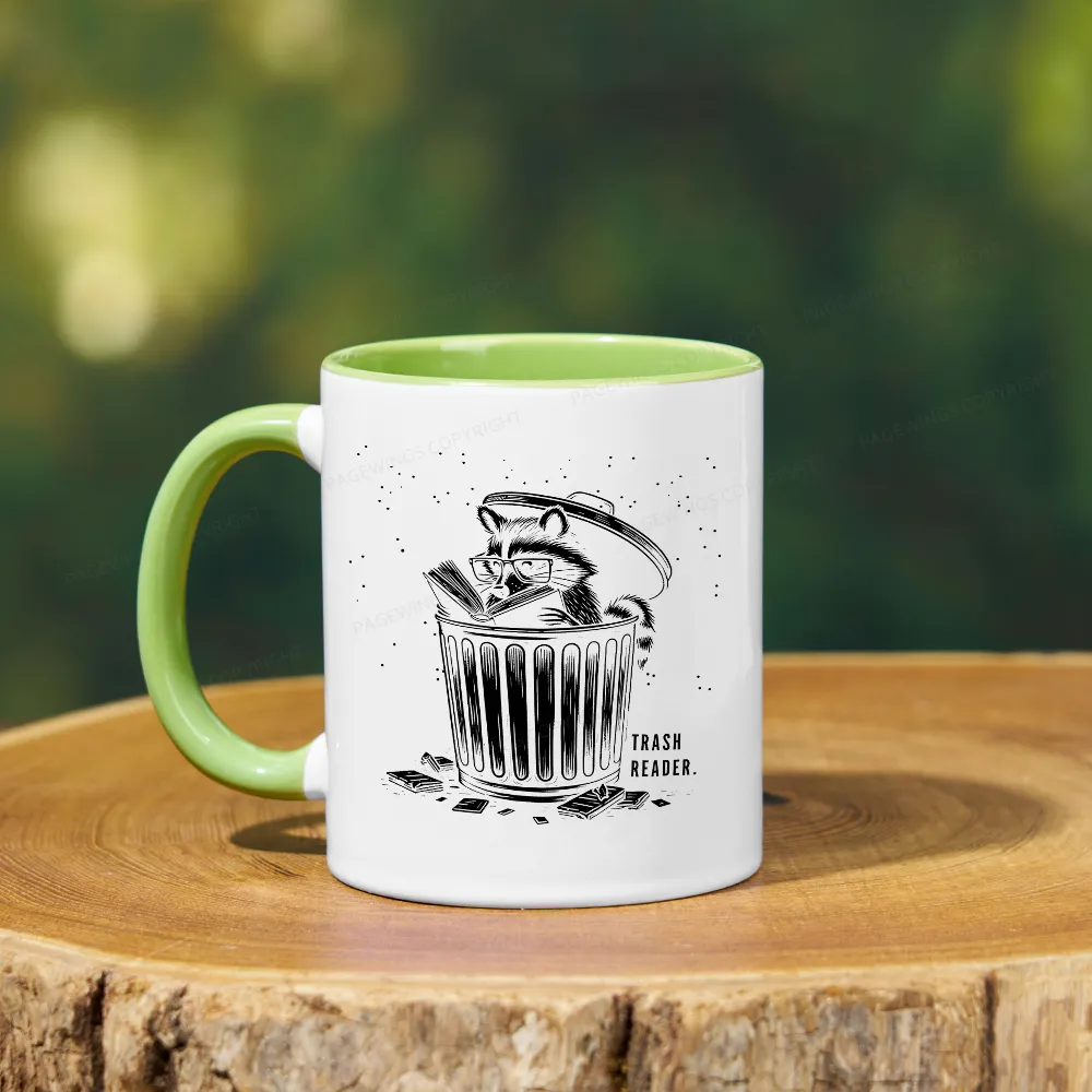 Pagewings Trash Reader Raccoon - Book Quote Mug