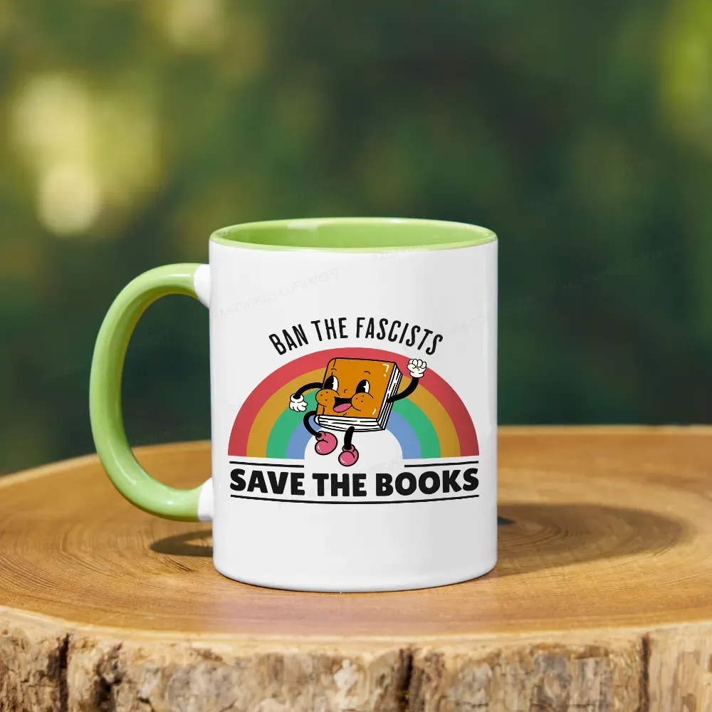 Pagewings Ban The Fascists Save The Books Mug