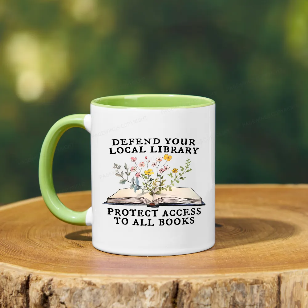 Pagewings Books Save Lives Protect Libraries Mug