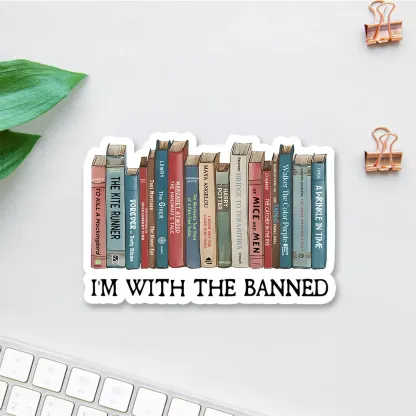 Pagewings I'm With The Banned Sticker