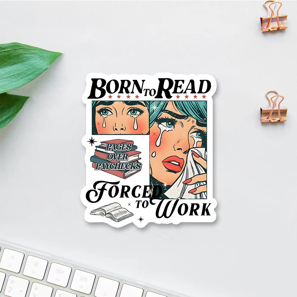 Pagewings Born To Read Bookish Sticker