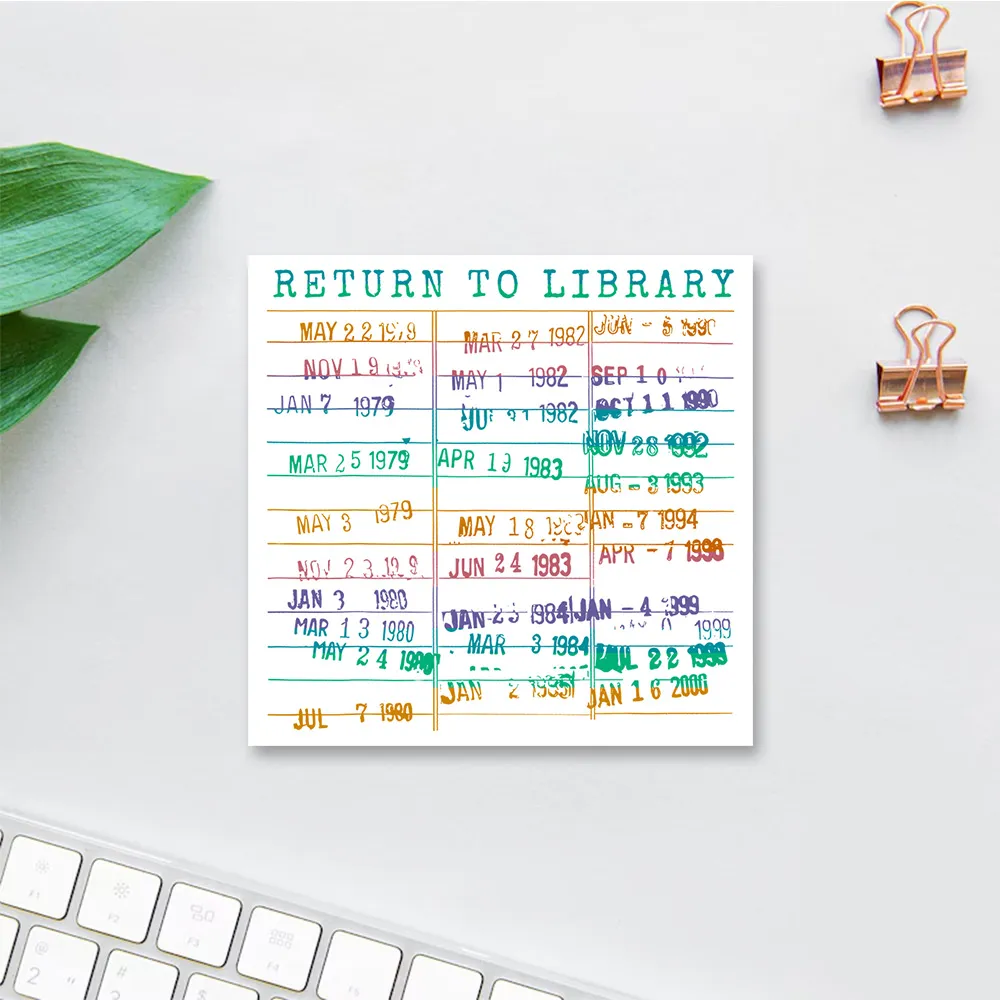 Pagewing Vintage Library Rainbow Sticker