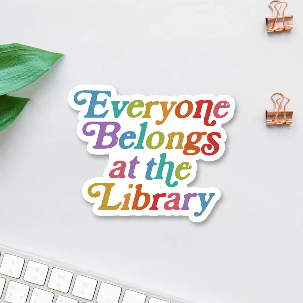 Pagewings Everyone belongs at the library Sticker
