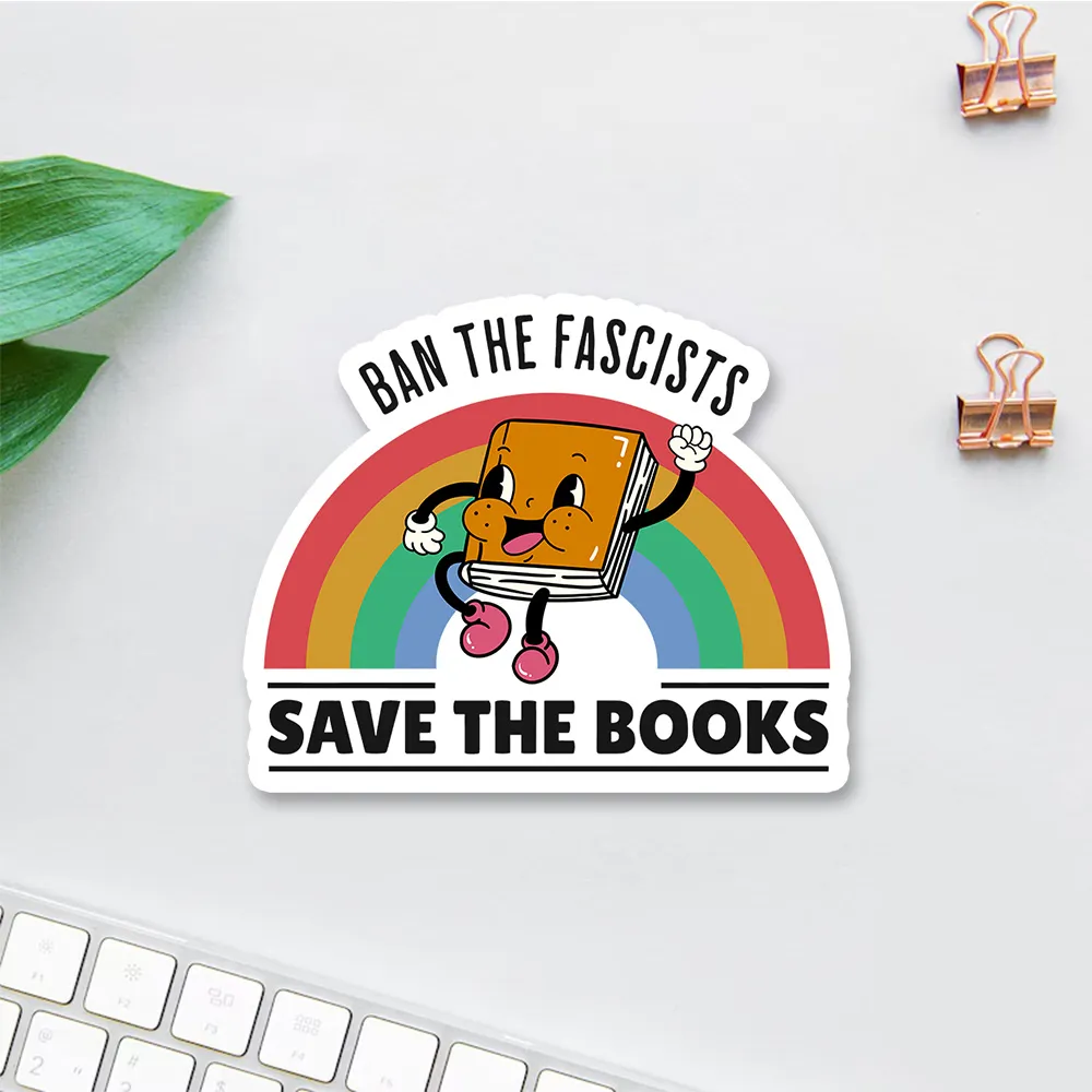 Pagewings Ban The Fascists Save The Books Sticker