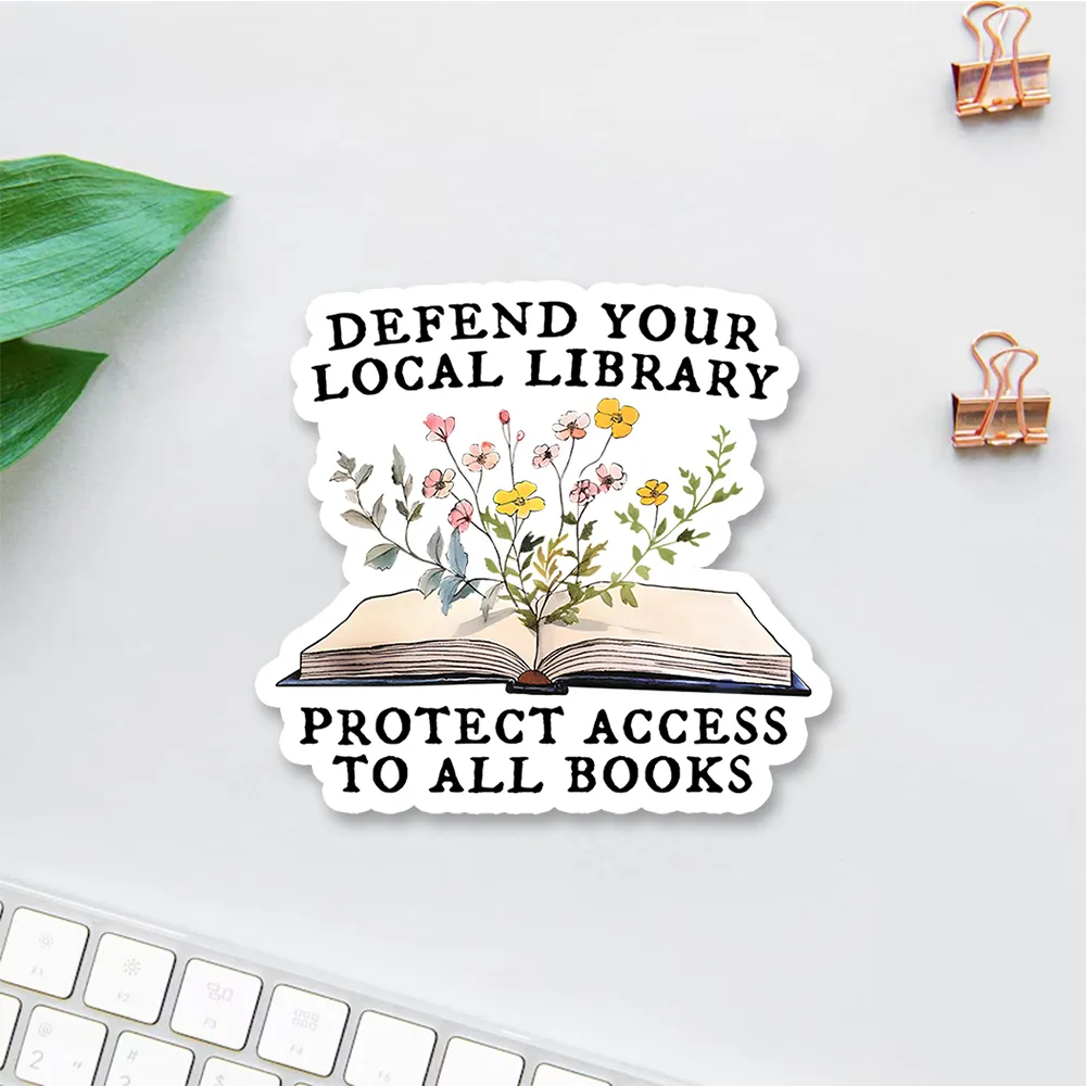 Pagewings Books Save Lives Protect Libraries Sticker