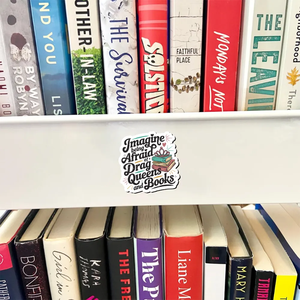 Pagewings Imagine Being Afraid Of Drag Queens And Books Fridge Magnet