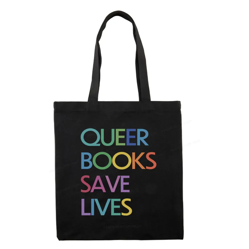 Pagewings Queer Books Save Lives Tote Bag