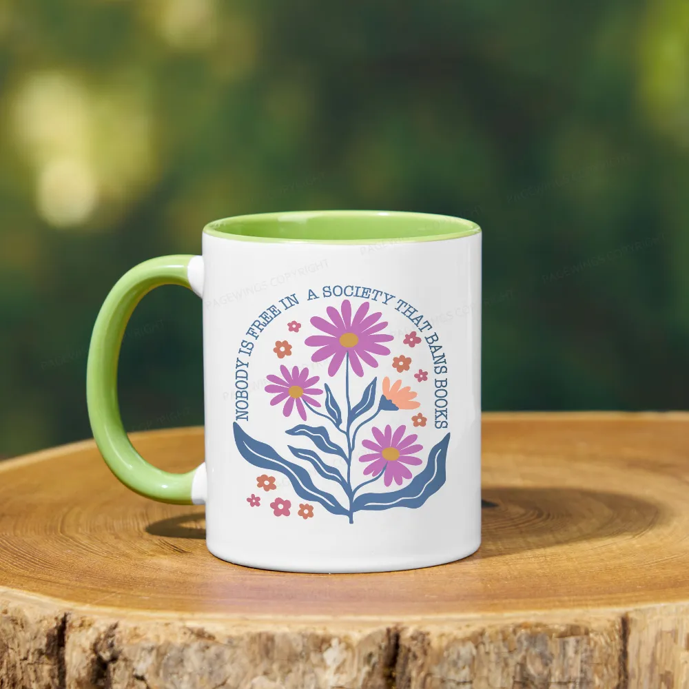 Pagewings Read Banned Books, Social Justice Gift Mug