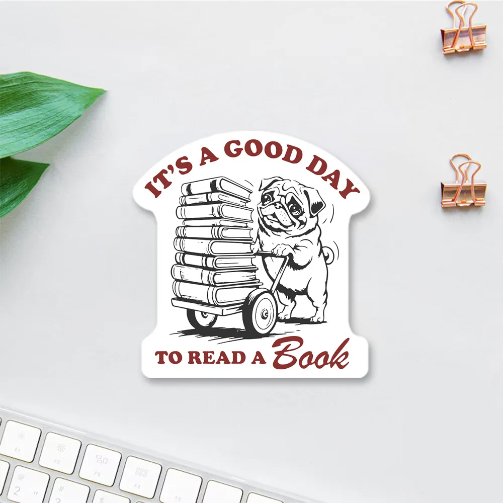 Pagewings It‘s A Good Day To Read A Book Sticker