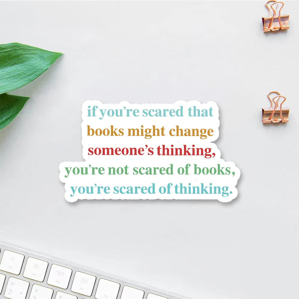 Pagewings Censorship Social Justice Shirt Booktrovert Sticker