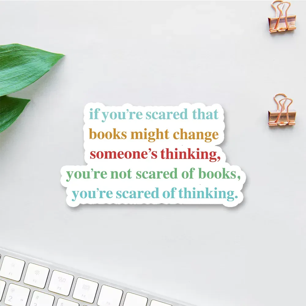 Pagewings Censorship Social Justice Shirt Booktrovert Sticker