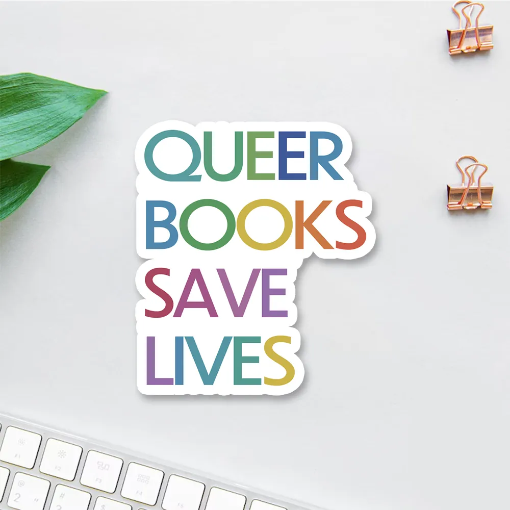Pagewings Queer Books Save Lives Sticker