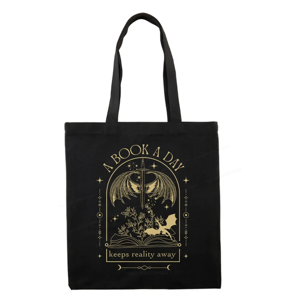 Pagewings A Book a Day Dragon Tote Bag