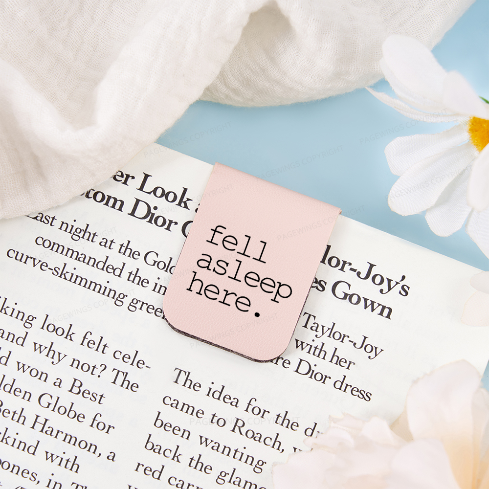 Pagewings Fell Asleep Here Magnetic Bookmark
