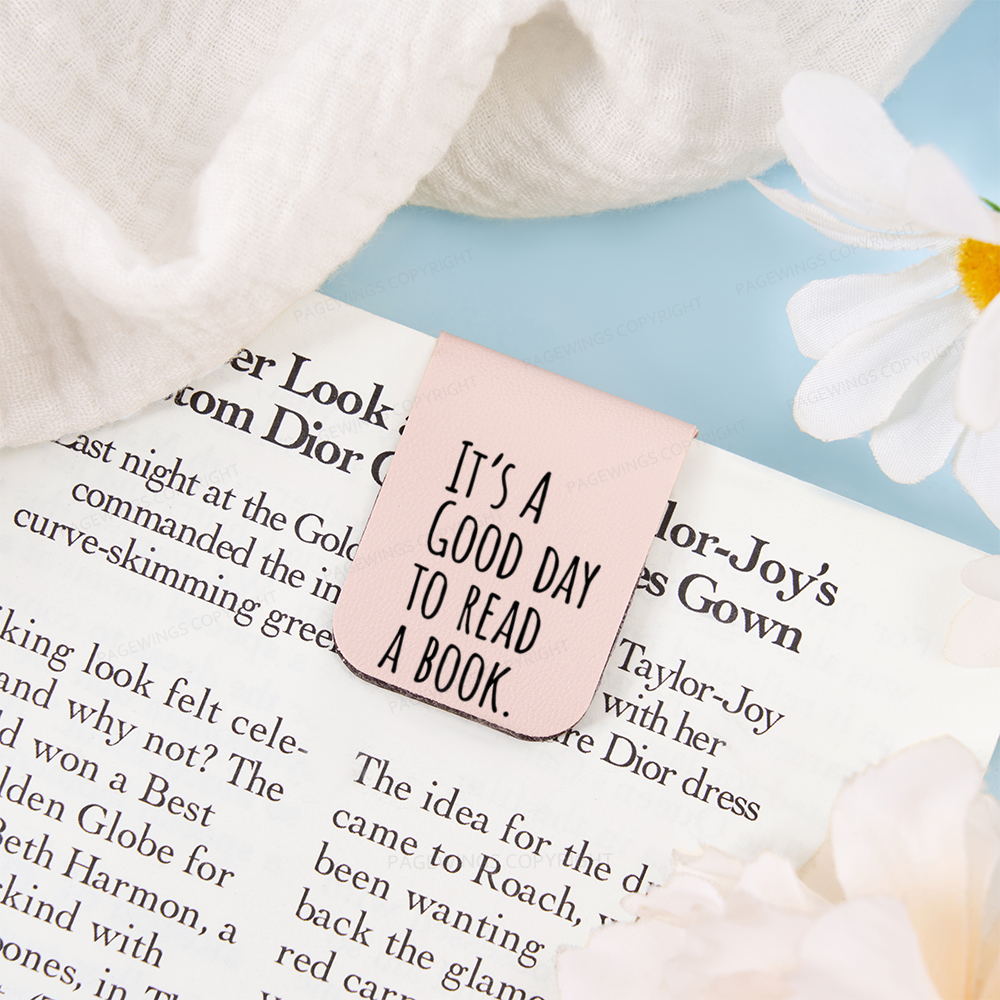 Pagewings It's A Good Day To Read A Book Feathers Quotes Magnetic Bookmark