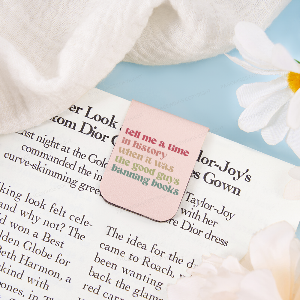 Pagewings Tell Me a Time in History Feathers Quotes Magnetic Bookmark