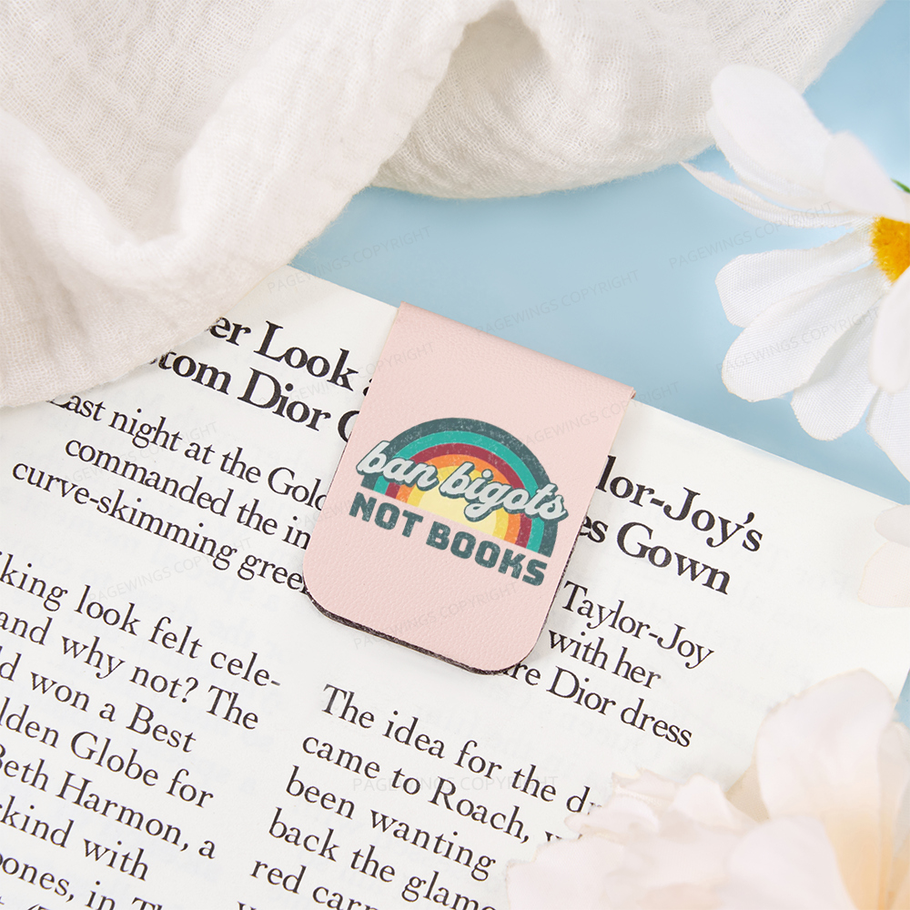 Pagewings Ban Bigots Not Books Feathers Quotes Magnetic Bookmark