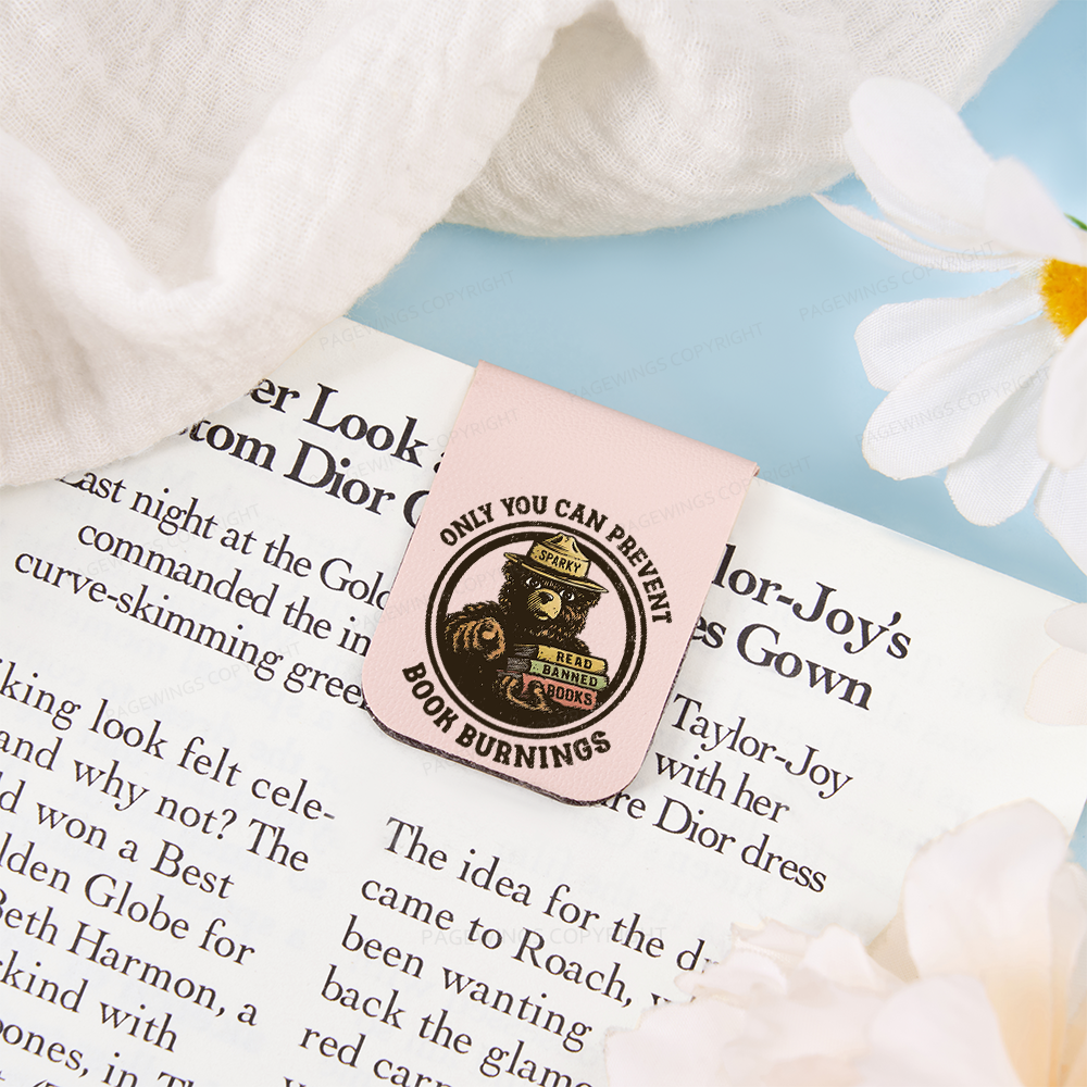 Pagewings Only You Can Prevent Book Burnings Feathers Quotes Magnetic Bookmark