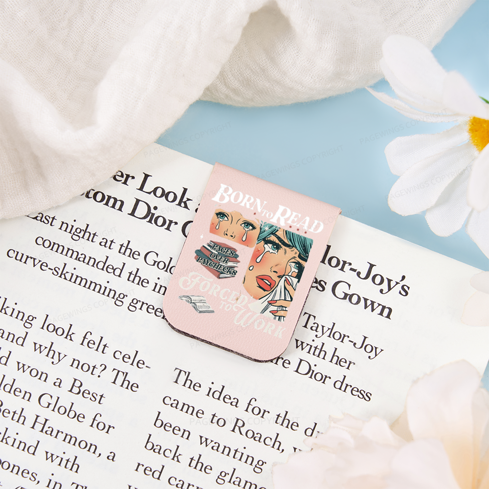 Pagewings Born To Read Bookish Feathers Quotes Magnetic Bookmark