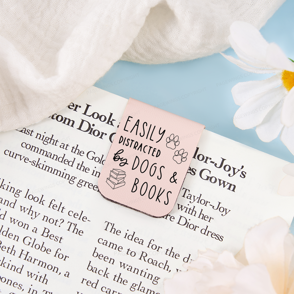 Pagewings Dogs And Books Feathers Quotes Magnetic Bookmark