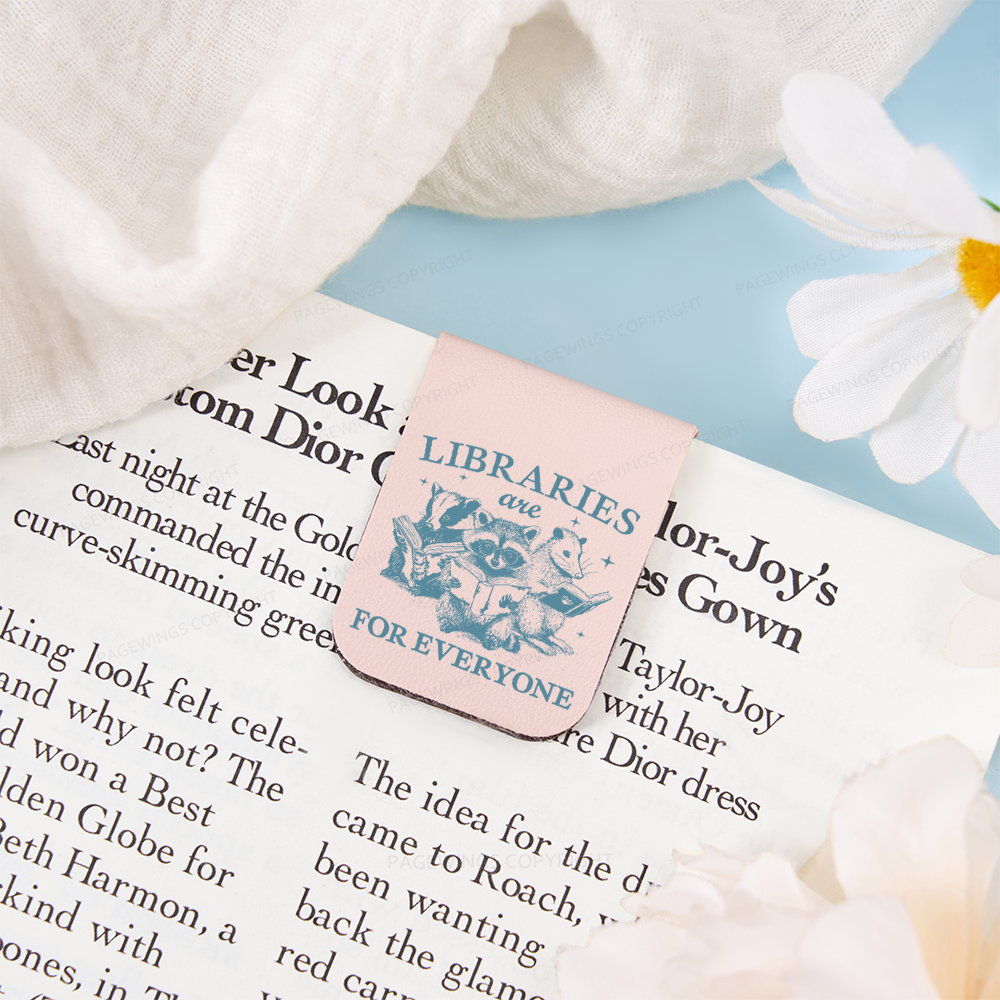 Pagewings Libraries Are For Everyone Feathers Quotes Magnetic Bookmark