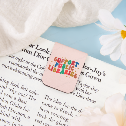 Pagewings Public Library Sweatshirt Feathers Quotes Magnetic Bookmark