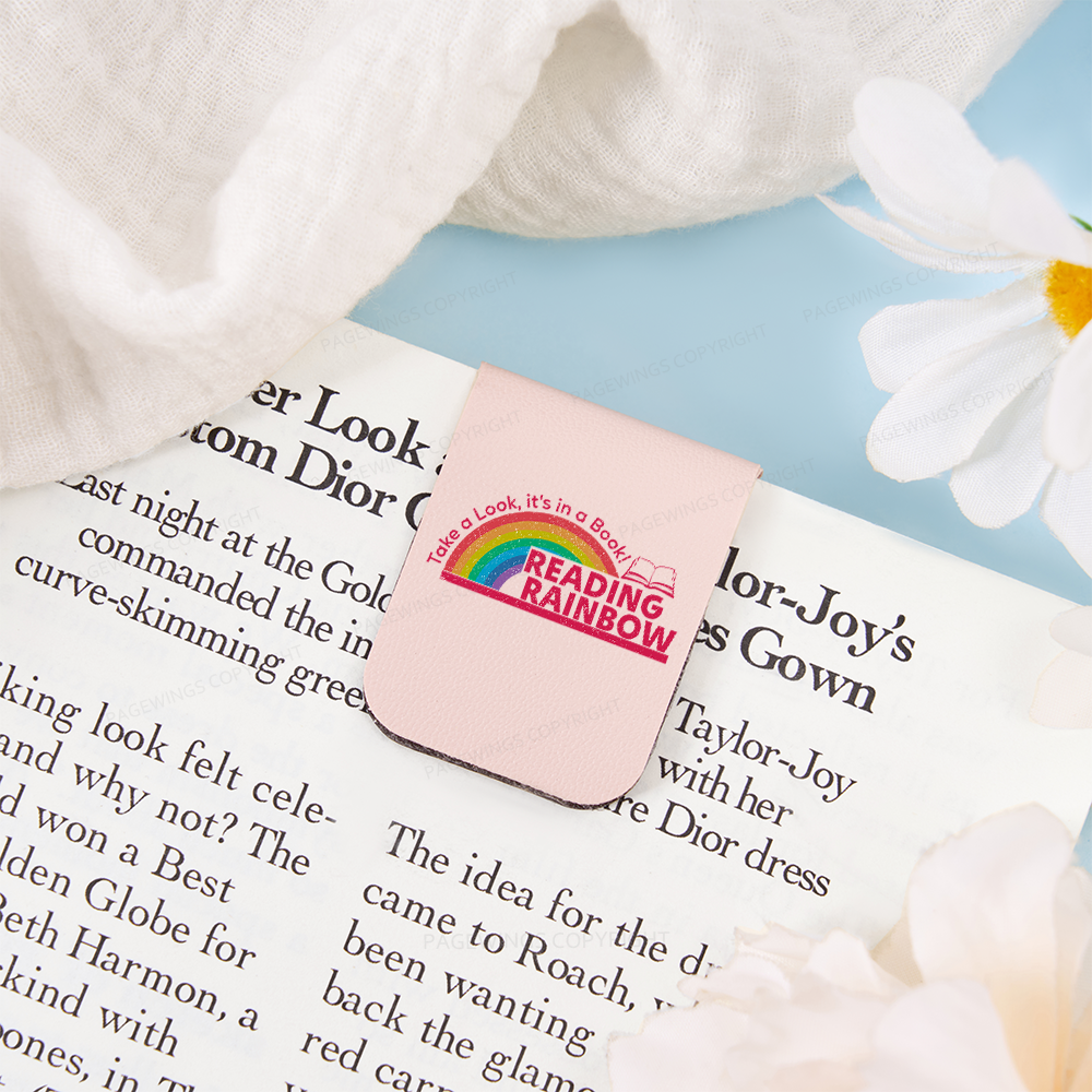 Pagewings Reading Rainbow Feathers Quotes Magnetic Bookmark