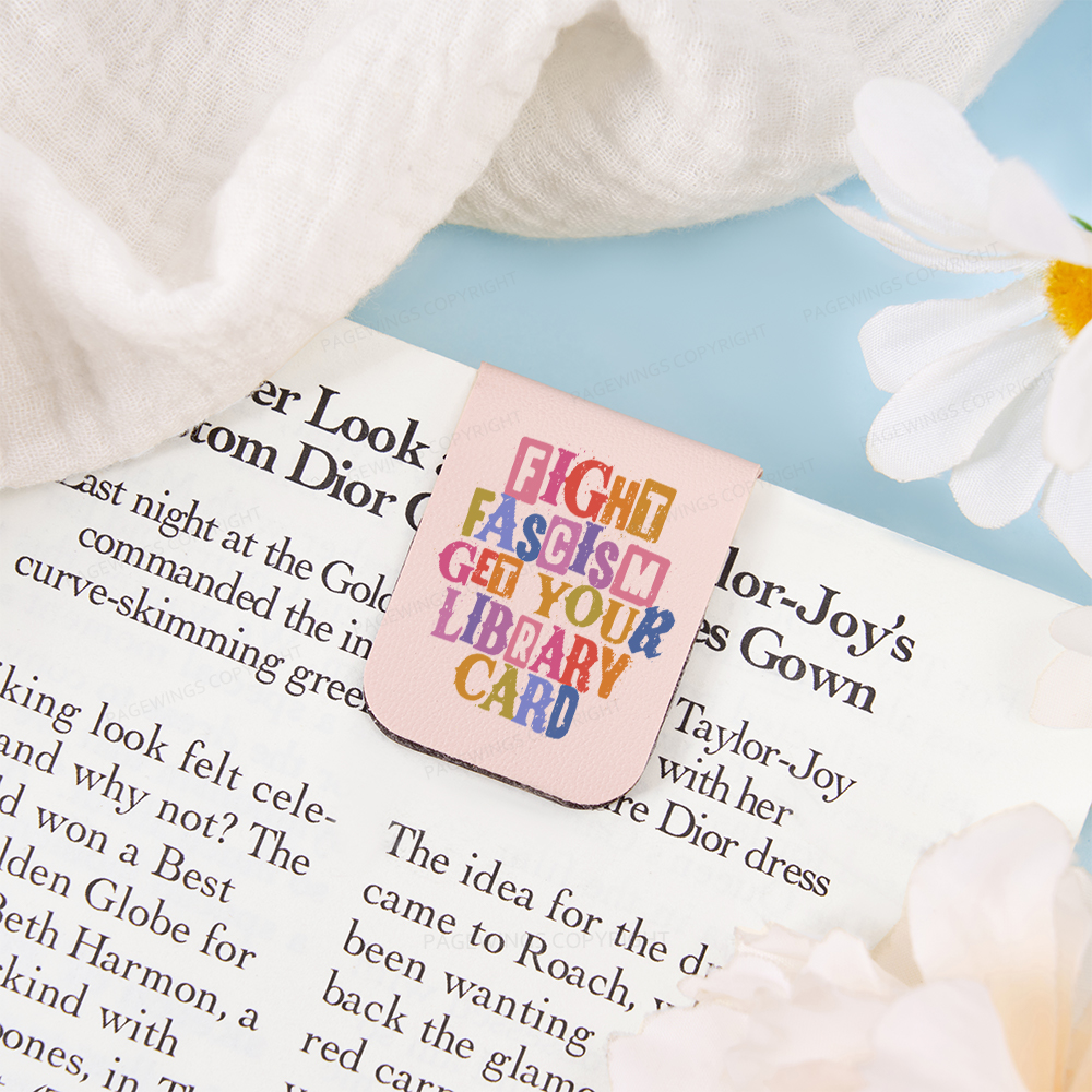 Pagewings Get Your Library Card Feathers Quotes Magnetic Bookmark
