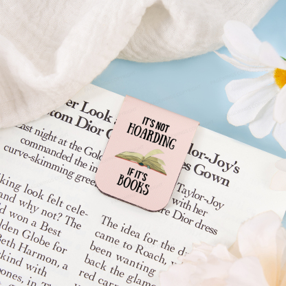Pagewings It's Not Hoarding If It's Books Feathers Quotes Magnetic Bookmark
