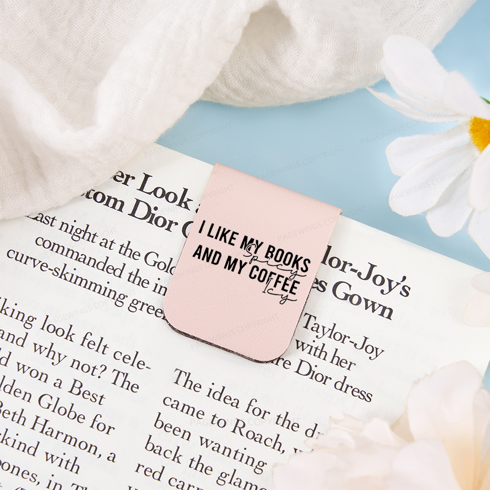 Pagewings I Like My Books And My Coffee Feathers Quotes Magnetic Bookmark