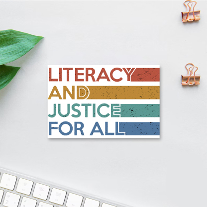 Pagewings Literacy and Justice For All Sticker