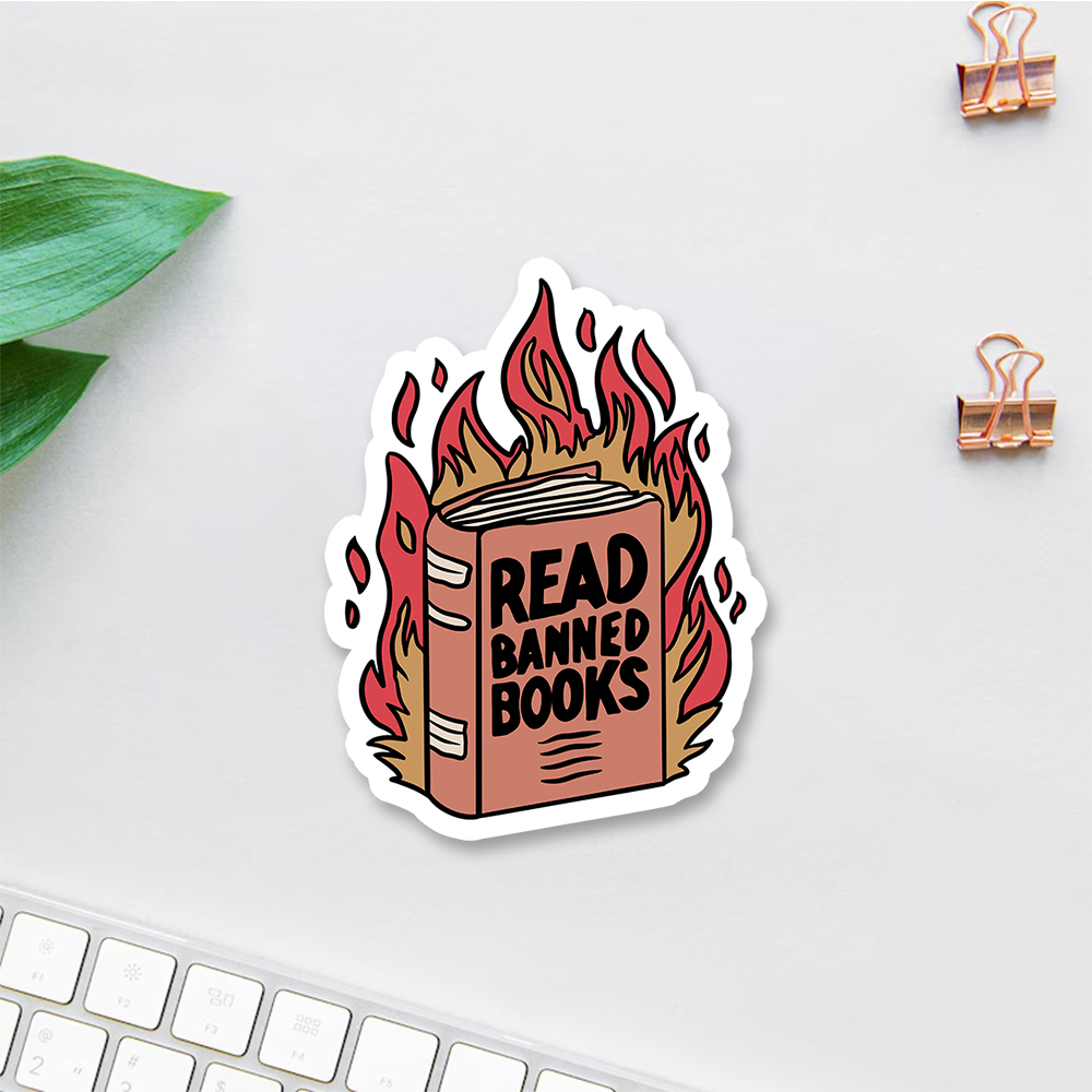 Pagewings Read Banned Books Sticker