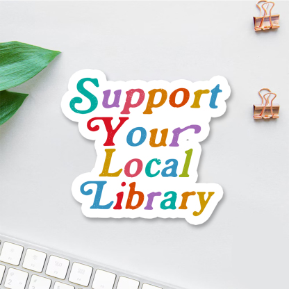 Pagewings Support Your Local Library Sticker