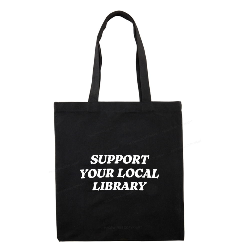 Pagewings Support Your Local Library Tote Bag