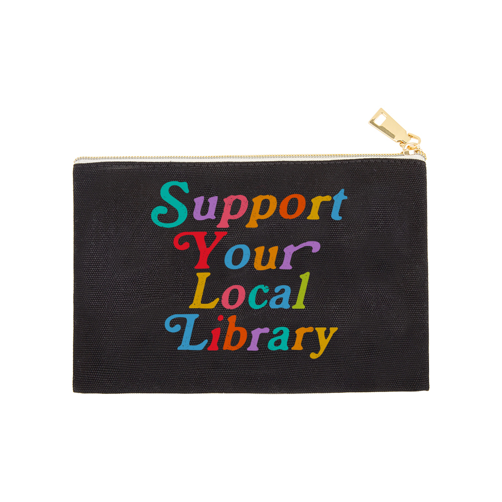 Pagewings Support Your Local Library Pouch