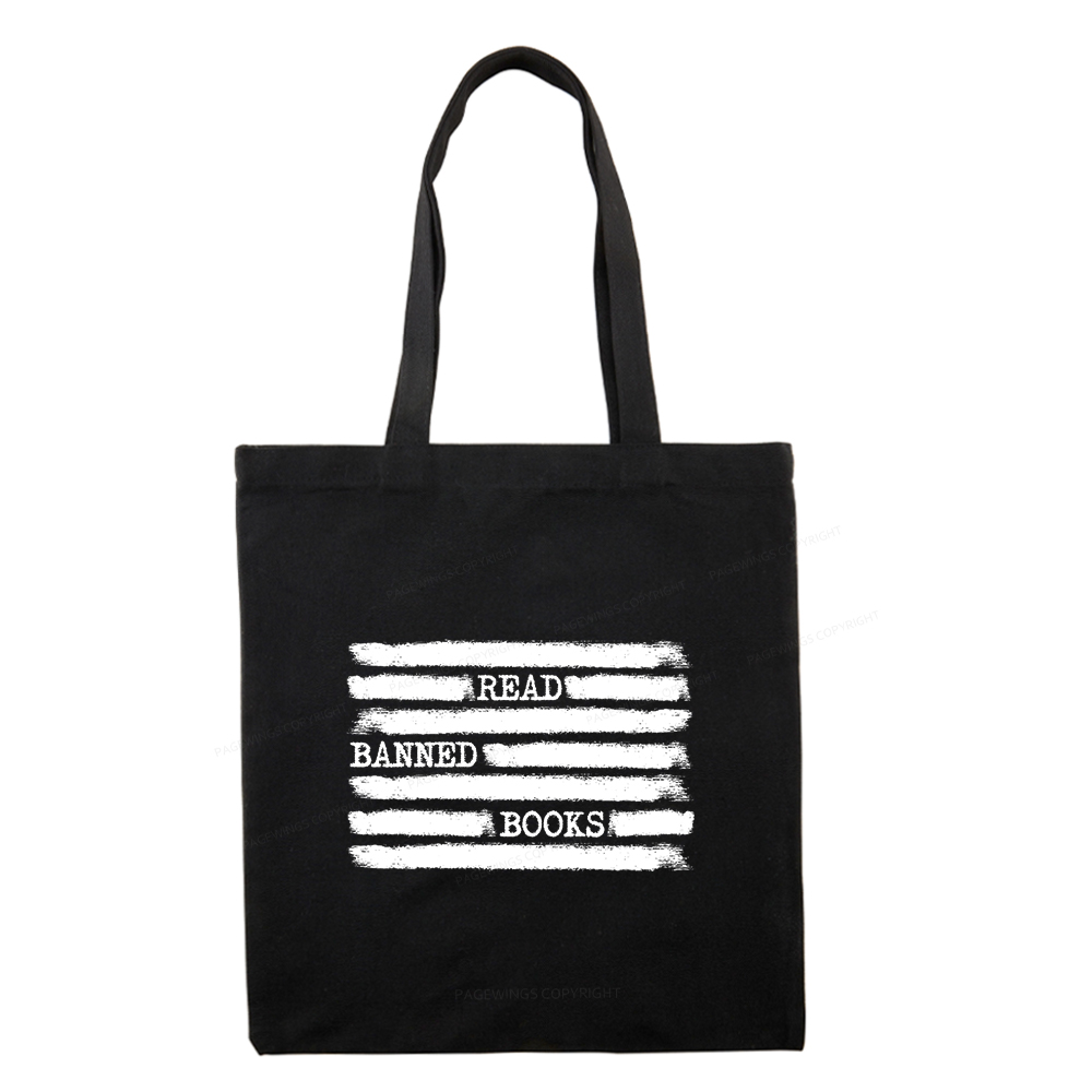 Pagewings  Read Banned Books Bookworm Librarian Tote Bag