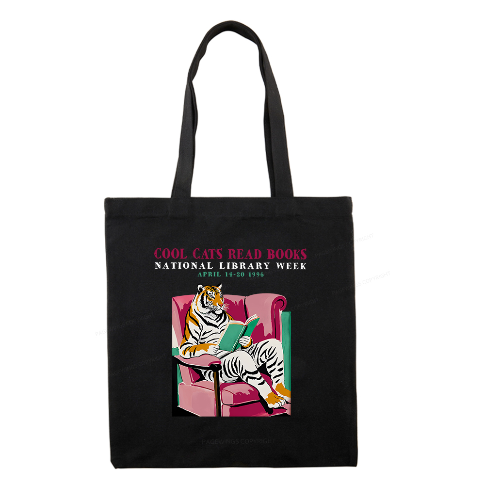 Pagewings  Library Week Poster 1996  Tote Bag
