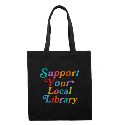 Pagewings  Support Your Local Library Tote Bag