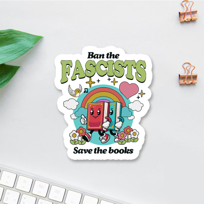 Pagewings Ban the Fascists Save the Books Sticker