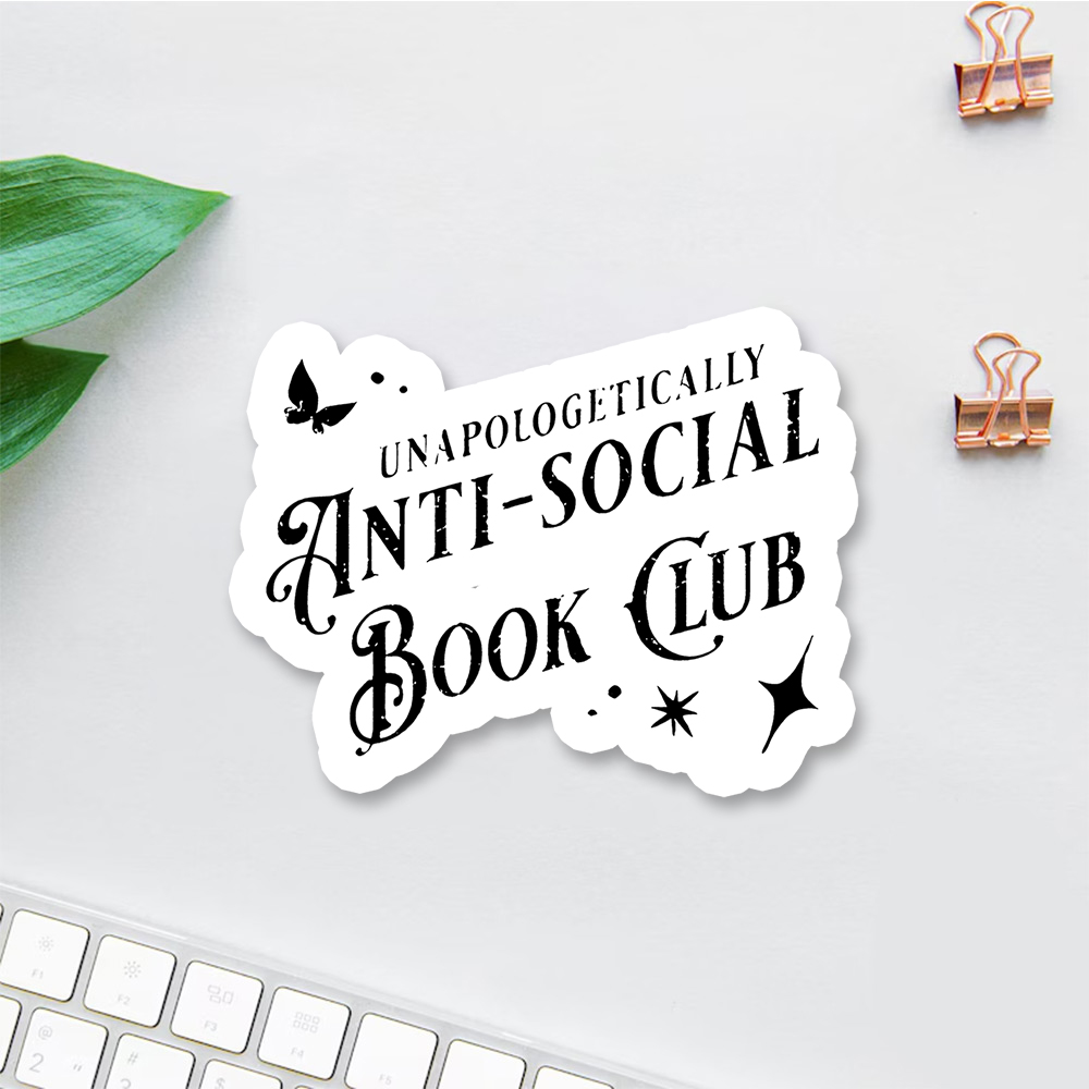 Pagewings Anti-social Book Club Sticker