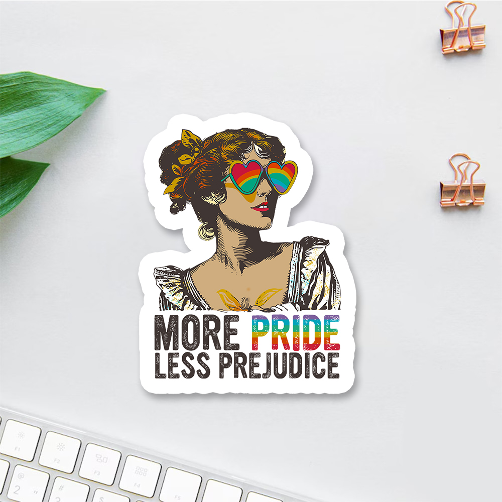 Pagewings More Pride Less Prejudice Sticker